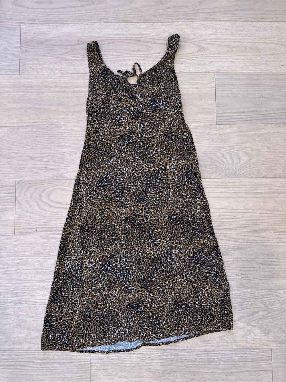 Old Navy Leopard Print Midi Dress - Brown and Black